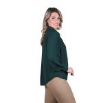 Platinum Πουκάμισο Πράσινο Γυναικείο Mακρυμάνικο Με Πλισέ Μανίκια All Day Free Size - 5160-RS - Image 2