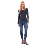 Platinum Μπλούζα Ανθρακί Γυναικεία Μακρυμάνικη Στενή Ελαστική Νεανική Casual - IT-6174-HR - Image 2