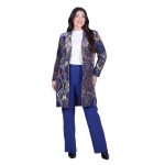 Platinum Ημίπαλτο Μωβ Με Πολύχρωμα Γήινα Σχέδια Γυναικείο Καθημερινό Free Size - 64-GU-V - Image 3