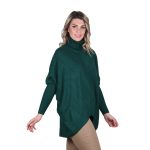 Platinum Πουλόβερ - Πόντσο Πράσινο Με Ζιβάγκο Γυναικείο Casual Φαρδύ All Day Free Size - 8215-GR - Image 2