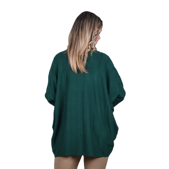 Platinum Πουλόβερ - Πόντσο Πράσινο Με Ζιβάγκο Γυναικείο Casual Φαρδύ All Day Free Size - 8215-GR - Image 3