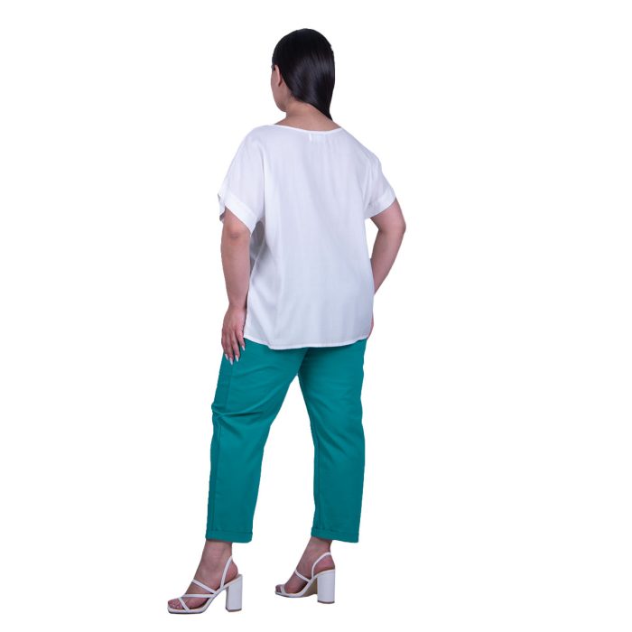 Fairyland Παντελόνι Πράσινο Brazil Γυναικείο Καλοκαιρινό Με Λάστιχο All Day - FM-83128-G - Image 3