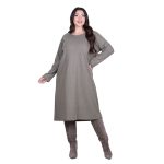 Gomore Φόρεμα Χακί Γυναικείο Μidi Καθημερινό Με Στυλ Ατσαλάκωτο - GM-24743-GR - Image 2