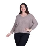 Platinum Μπλούζα Μόκα Γυναικεία Νεανική Με Ντεκολτέ Casual All Day Free Size - IT-100-MD