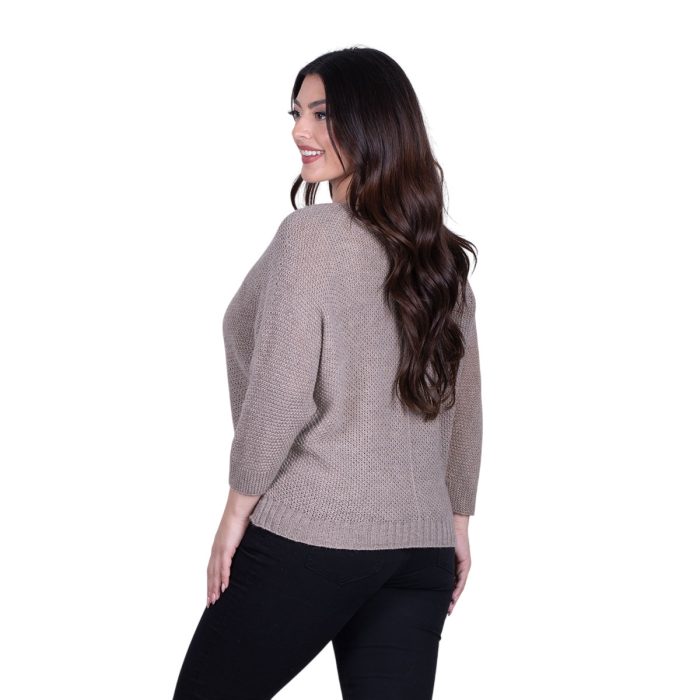 Platinum Μπλούζα Μόκα Γυναικεία Νεανική Με Ντεκολτέ Casual All Day Free Size - IT-100-MD - Image 3