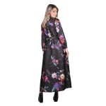 Platinum Φόρεμα Μαύρο Με Πολύχρωμα Floral Γυναικείο Μακρύ Με Κουμπιά All Day Free Size - IT-192-GU-S - Image 2