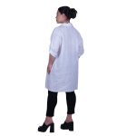 Platinum Πουκαμίσα Λευκή Γυναικεία Μακριά Λινή Με Κουμπιά All Day Free Size - LN-107-W - Image 3