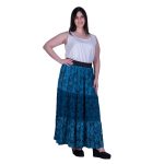 Platinum Φούστα Μπλε Ρουα Γυναικεία Maxi Boho Με Λάστιχο All Day Free Size - 2211-BL