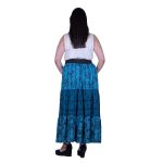Platinum Φούστα Μπλε Ρουα Γυναικεία Maxi Boho Με Λάστιχο All Day Free Size - 2211-BL - Image 2