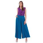 Platinum Παντελόνα Μπλε Γυναικεία Με Λάστιχο & Τσέπες All Day Free Size - 22285-LB