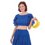 Platinum Φούστα Μπλε Ρουά Γυναικεία Maxi Ρομαντική Klos Τσιγγάνικη All Day Free Size - 62102-BR - Image 3