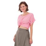 Platinum Μπλούζα Ροζ Γυναικεία Κοντομάνικη Ζαπονέ All Day Free Size - 9349-RZ - Image 2