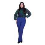 Platinum Μπλούζα Πράσινη Με Μωβ Floral Μακρυμάνικη Γυναικεία All Day Free Size - IT-184-GU - Image 7