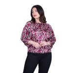 Platinum Μπλούζα Ροζ Με Εμπριμέ Σχέδιο Γυναικεία All Day Free Size - 125-KC