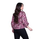 Platinum Μπλούζα Ροζ Με Εμπριμέ Σχέδιο Γυναικεία All Day Free Size - 125-KC - Image 3