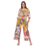 Platinum Παντελόνα Πολύχρωμη Γυναικεία Αέρινη Με Λάστιχο All Day Free Size - 72502