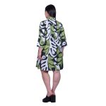 Platinum Φόρεμα - Πουκαμίσα Πράσινο Με Λευκά & Μαύρα Print Γυναικείο Με Κουμπιά Free Size - 92512 - Image 3