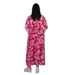 Platinum Φόρεμα Μπορντό Με Floral Γυναικείο Μακρύ Με Κουμπιά Μεταξωτό All Day - 225111 - Image 2