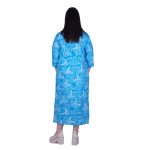 Platinum Φόρεμα Μπλε Με Λευκά Print Γυναικείο Μακρύ Με Κουμπιά Και Γιακά Free Size - 22565-52 - Image 3