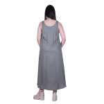 Platinum Φόρεμα Χακί Γυναικείο Αμάνικο Μακρύ Εβαζέ All Day Free Size - 22588-CH - Image 3