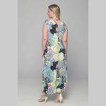 Gomore Φόρεμα Πράσινο Με Floral Σχέδιο Γυναικείο Μακρύ Αμάνικο Καθημερινό - 51660-G - Image 4