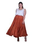 Platinum Φούστα Terracotta Γυναικεία Maxi Ρομαντική Klos All Day Free Size - SAR-62102-TR