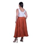 Platinum Φούστα Terracotta Γυναικεία Maxi Ρομαντική Klos All Day Free Size - SAR-62102-TR - Image 4