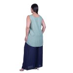 Platinum Παντελόνα Μπλε Γυναικεία Casual Με Λάστιχο Free Size - 6632-BLXL - Image 3