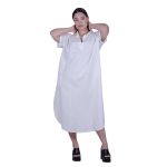 Platinum Φόρεμα - Καφτάνι Λευκό Γυναικείο Κοντομάνικο Midi Βαμβακολινό Free Size - 72525-W