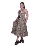 Platinum Φόρεμα Εκρού - Μαύρο Γυναικείο Μακρύ Τιραντέ Εξώπλατο Klos Με Κουμπιά Free Size - 72554-71 - Image 3