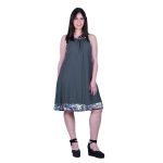 Fairyland Φόρεμα Πράσινο Γυναικείο Ηalter Midi Εβαζέ Με Floral Print Free Size - FM-472-8