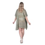 Platinum Καφτάνι - Πουκαμίσα Χακί Γυναικείο Με Κουμπιά & Κεντητά Σχέδια Free Size - KU-52410-HC - Image 3