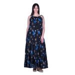 Platinum Φόρεμα Μαύρο Γυναικείο Μακρύ Με Παρτούς Ώμους Και Αρχαιοελληνικά Σχέδια Free Size - NA-124124