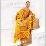 Platinum Μπλούζα Krop Top Ώχρα Γυναικεία Off Solder Με Βολάν All Day Free Size - 62017-CH - Image 2