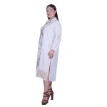 Platinum Φόρεμα - Πουκαμίσα Λευκό Γυναικείο Με Χρυσά Αρχαιοελληνικά Σχέδια Free Size - 124106-W - Image 3