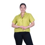 Platinum Πουκάμισο Λαίμ Γυναικείο Κοντομάνικο Casual Με Γιακά All Day Free Size - 12565-LM