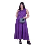 Platinum Φόρεμα Μωβ Γυναικείο Σεμιζιέ Αμάνικο Με Κουμπιά Klos Μακρύ All Day - 22441-MV - Image 4