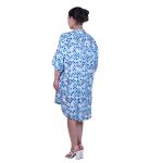 Platinum Πουκαμίσα - Καφτάνι Με Γαλάζιους Και Μπλε Ρόμβους Γυναικεία Με Κουμπιά Free Size - 32502-6 - Image 2