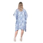 Platinum Καφτάνι Μπλε Γυναικείο Με Boho Σχέδια Summer Κοντό All Day Free Size - 42307-E - Image 2