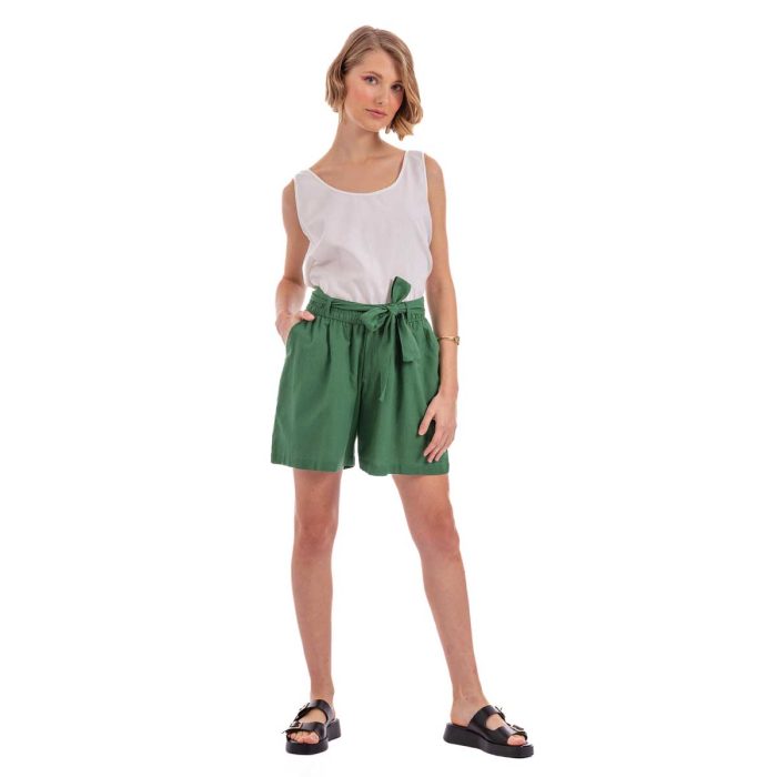 Platinum Μπλούζα Λευκή Γυναικεία Αμάνικη Εβαζέ Βαμβακολινή All Day - 72520-WD - Image 3