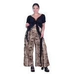 Platinum Μπλούζα Μαύρη Γυναικεία Kρουαζέ Κοντομάνικη Casual All Day Free Size - 22437-BC