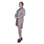 Platinum Πουκαμίσα Εκρού - Μαύρο Γυναικεία Με Γιακά Και Κουμπιά Μακρυμάνικη - 72551-71Z - Image 2