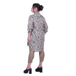 Platinum Πουκαμίσα Εκρού - Μαύρο Γυναικεία Με Γιακά Και Κουμπιά Μακρυμάνικη - 72551-71Z - Image 3