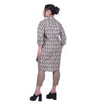 Platinum Πουκαμίσα Εκρού - Μαύρο Γυναικεία Με Γιακά Και Κουμπιά Μακρυμάνικη Free Size - 72551-72 - Image 3