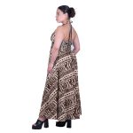 Platinum Τουνίκ - Καφτάνι Μπεζ Με Μαύρο Γυναικείο Boho Σχέδια All Day Free Size - 72553-73 - Image 4