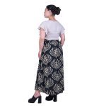 Platinum Φούστα Μαύρη Γυναικεία Με Εκρού Boho Σχέδια Μακριά Εβαζέ Free Size - 82552-BC - Image 3