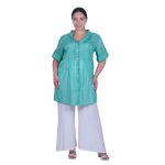 Platinum Πουκαμίσα Aqua Γυναικεία Με Κουμπιά Τρουακάρ All Day - INDT-5476-AQ