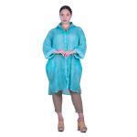 Platinum Καφτάνι - Πουκαμίσο Aqua Γυναικείο Με Κουμπιά Πετροπλυμένο Free Size - KU-52502-AQ