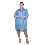 Platinum Καφτάνι - Πουκαμίσο Ραφ Γυναικείο Με Κουμπιά Πετροπλυμένο Free Size - KU-52502-RF