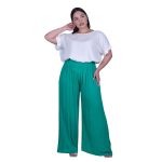 Platinum Παντελόνα Σμαραγδί Γυναικεία Με Λάστιχο Αέρινη Casual All Day Free Size - NA-6632-Z